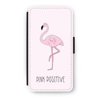 Pink positive: iPhone XS Flip Hoesje