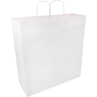 Tas | Kraftpapier | gedraaid papieren koord | 45x 17x48cm | draagtas | wit | 100 stuks