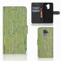 Samsung Galaxy A6 Plus 2018 | Book Style Case | Green Wood