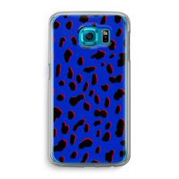 Blue Leopard: Samsung Galaxy S6 Transparant Hoesje