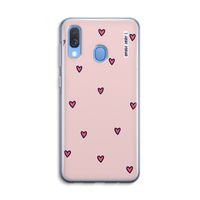 Hartjes: Samsung Galaxy A40 Transparant Hoesje