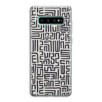 Moroccan Print: Samsung Galaxy S10 Plus Transparant Hoesje
