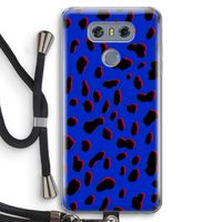 Blue Leopard: LG G6 Transparant Hoesje met koord