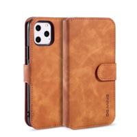 Dg. MING retro olie kant horizontale flip case met houder & kaartsleuven & portemonnee voor iPhone 11 Pro (bruin)