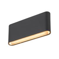 SLV Led muurspotOval 18 Up & down - zwart - 1007144