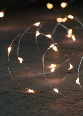 LED wire zilverdraad 20l/1 m warm wit CONNECT - Annas collection