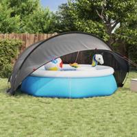 VidaXL Pooldome zwart 405 x 405 x 192 cm 185t polyester met pu-coating