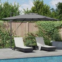 VidaXL Parasol antraciet 286 x 284 x 270 cm aluminium en polyester