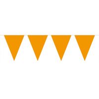Oranje vlaggentjes slinger 10 meter - thumbnail