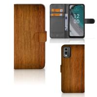 Nokia C32 | Book Style Case | Donker Hout