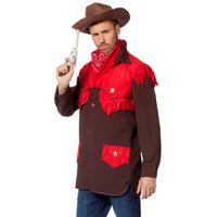 Feest cowboy kleding shirt voor heren - thumbnail