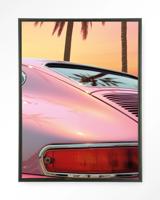 Urban Cotton Wandkleed 'Miami Vice' 80 x 110cm in Floating Frame - black