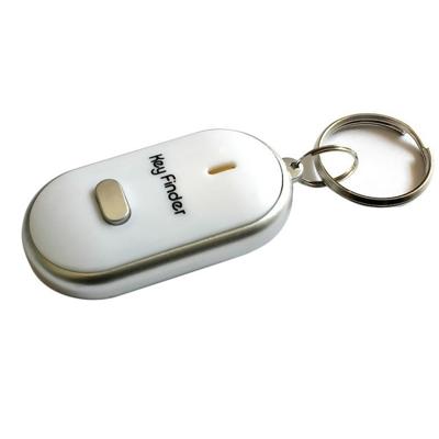 Mini LED Whistle sleutel Finder knippert piepende afstandsbediening verloren Keyfinder Locator keyring voor kinderen (wit)