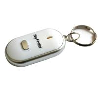 Mini LED Whistle sleutel Finder knippert piepende afstandsbediening verloren Keyfinder Locator keyring voor kinderen (wit)