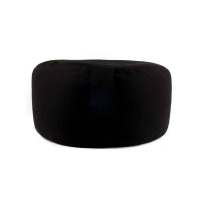 Yogi & Yogini Meditatiekussen Rond Katoen Zwart - Extra Hoog - 36 x 22 cm