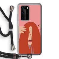 Woke up like this: Huawei P40 Pro Transparant Hoesje met koord