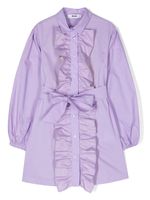 MSGM Kids robe-chemise à volants - Violet