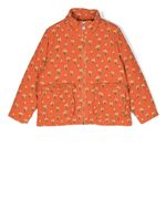 Stella McCartney Kids veste zippée à fleurs - Orange