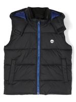 Timberland Kids gilet matelassé à capuche - Noir