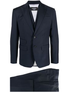 DSQUARED2 costume trois-pièces à simple boutonnage - Bleu