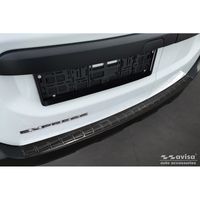 Zwart RVS Bumper beschermer passend voor Renault Express Furgon 2021- 'Ribs' AV245102