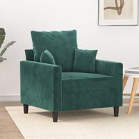 Fauteuil 60 cm fluweel donkergroen