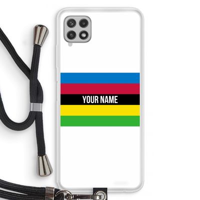 WK Wielrennen: Samsung Galaxy A22 4G Transparant Hoesje met koord