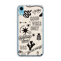 Good vibes: iPhone XR Transparant Hoesje