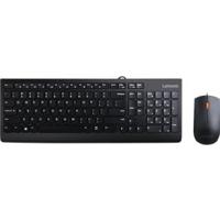 Lenovo 300 toetsenbord Inclusief muis Universeel USB QWERTY Amerikaans Engels Zwart