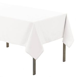 Witte tafelkleden/tafellakens 140 x 250 cm rechthoekig van stof - Feesttafelkleden