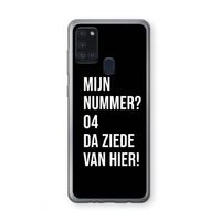 Da ziede van hier - Zwart: Samsung Galaxy A21s Transparant Hoesje