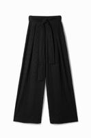 Lange effen broek - BLACK - M