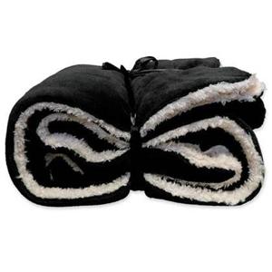 Unique Living | Lars coral fleece|suede plaid 150x200cm black