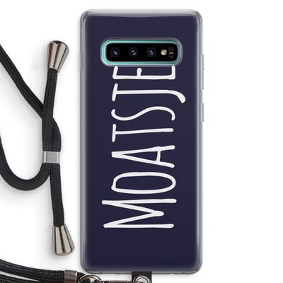 Moatsje!: Samsung Galaxy S10 Plus Transparant Hoesje met koord