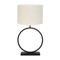 Light & Living Tafellamp Liva|Livigno - Zwart|Eiwit - Ø40x78,5cm