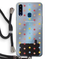 Bollen: Samsung Galaxy A20s Transparant Hoesje met koord