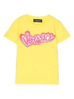 Versace Kids t-shirt en coton à logo imprimé - Jaune