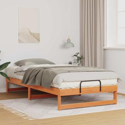 Bedframe met Draaghandvatten Bruin 100 x 200 cm