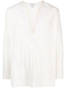 ETRO chemise en coton à détails de découpes - Blanc