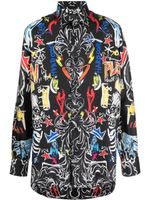 Philipp Plein chemise à imprimé graphique all-over - Noir