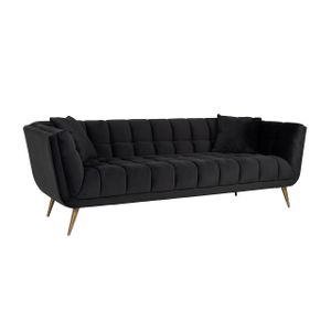 Richmond 3-zits Bank 'Huxley' Velvet, kleur Antraciet