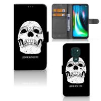 Telefoonhoesje met Naam Motorola Moto G9 Play | E7 Plus Skull Eyes