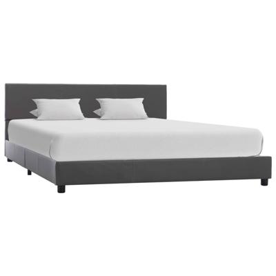 Bedframe kunstleer grijs 160x200 cm