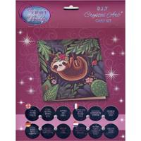 Craft Buddy crystal art kaart luiaard 18x18 cm Craft Buddy crystal art kaart luiaard 18x18 cm