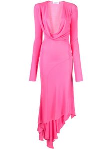 Blumarine robe asymétrique à décolleté profond - Rose
