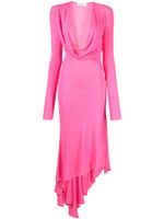Blumarine robe asymétrique à décolleté profond - Rose