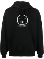 Société Anonyme hoodie imprimé à lien de resserrage - Noir - thumbnail