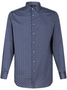 ETRO chemise en coton à imprimé cachemire - Bleu