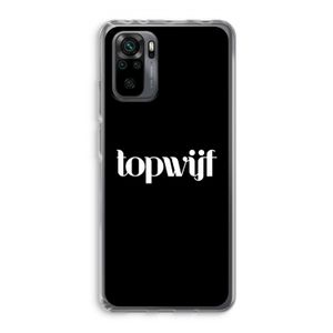 Topwijf Zwart: Xiaomi Redmi Note 10 Pro Transparant Hoesje