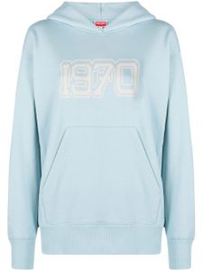 Kenzo hoodie en coton à imprimé graphique - Bleu